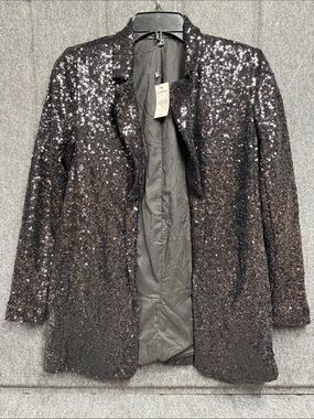 Express Black Sequin Blazer Jacket